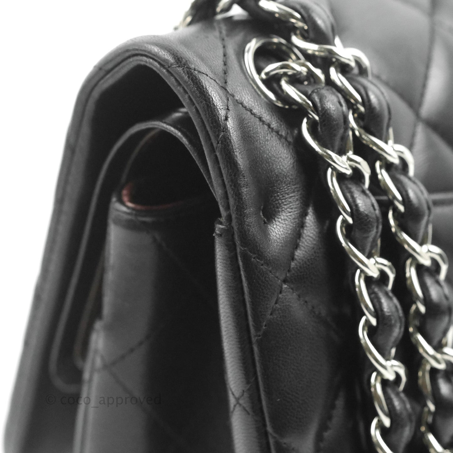 Chanel Jumbo Double Flap Black Lambskin Silver Hardware⁣⁣