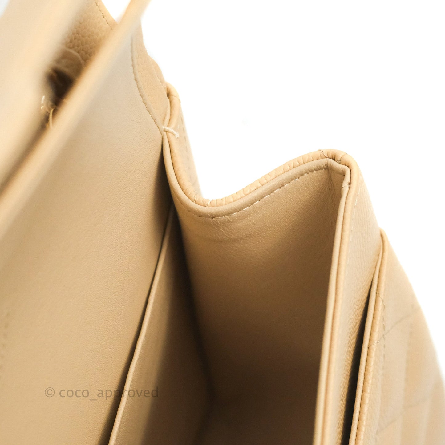 Chanel Jumbo Double Flap Beige Caviar Gold Hardware⁣⁣