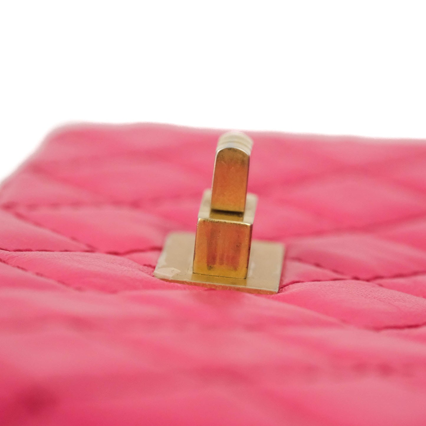 Chanel Mini Reissue 224 Fuschia Pink Aged Calfskin Aged Gold Hardware