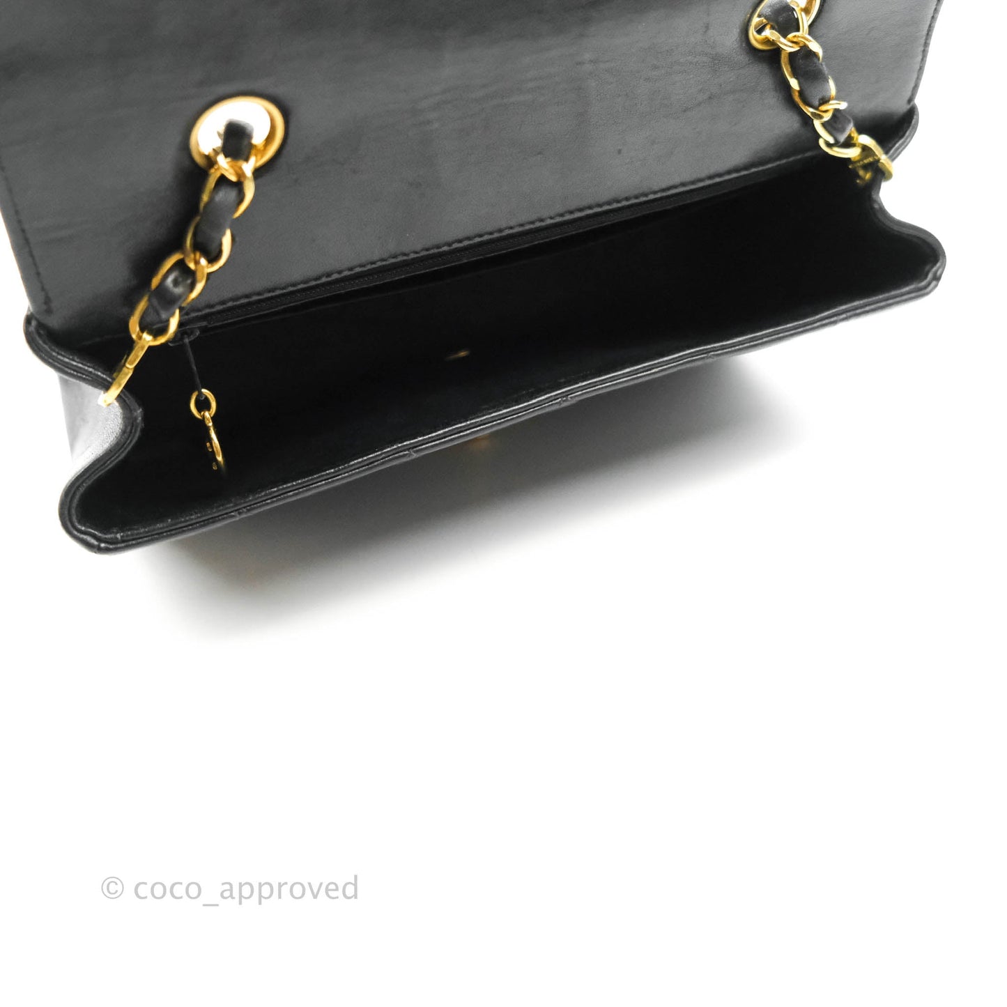 Chanel Black Quilted Lambskin Small Vintage Classic Diana Flap Bag