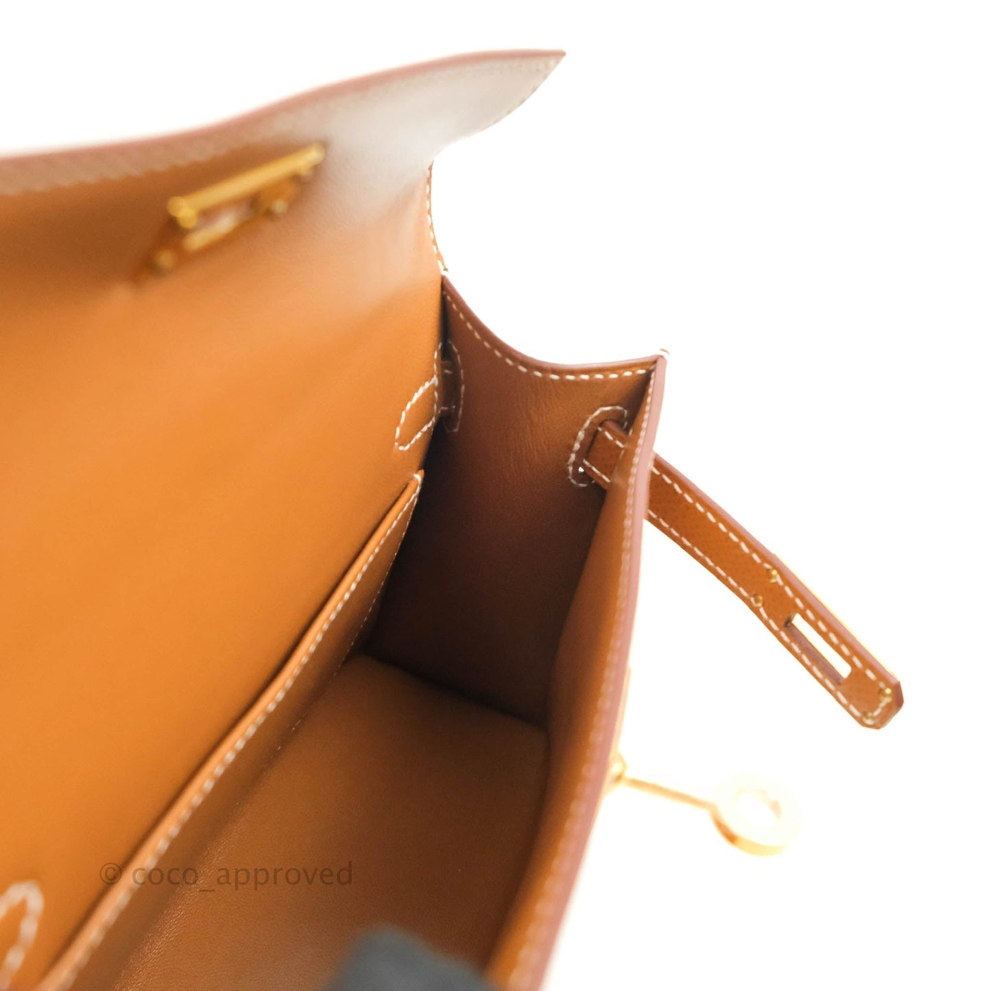 Hermès Mini Kelly II Gold Epsom Gold Hardware