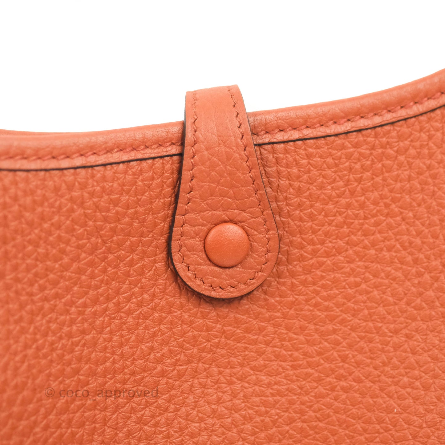 Hermès Mini Evelyne 16 Brick Clemence Palladium Hardware