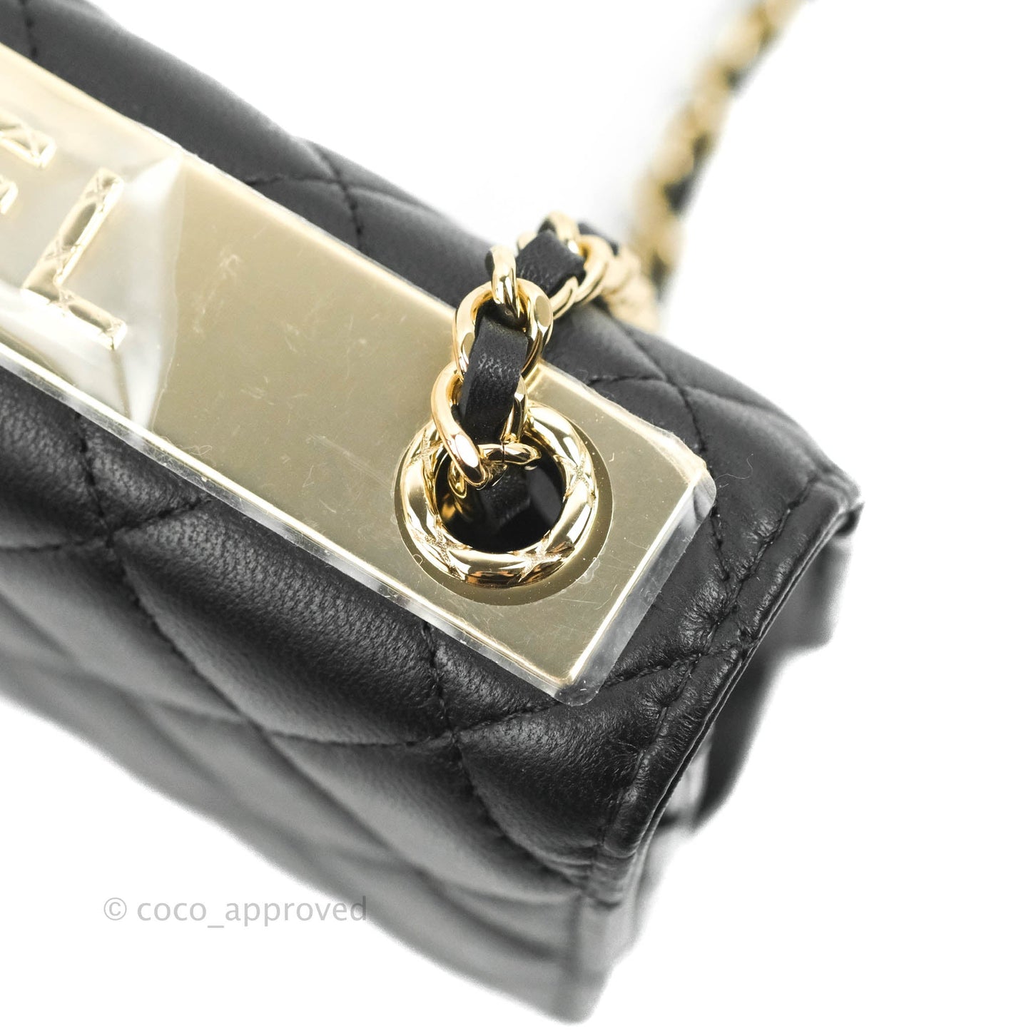 Chanel Quilted WOC Black Lambskin Gold Hardware