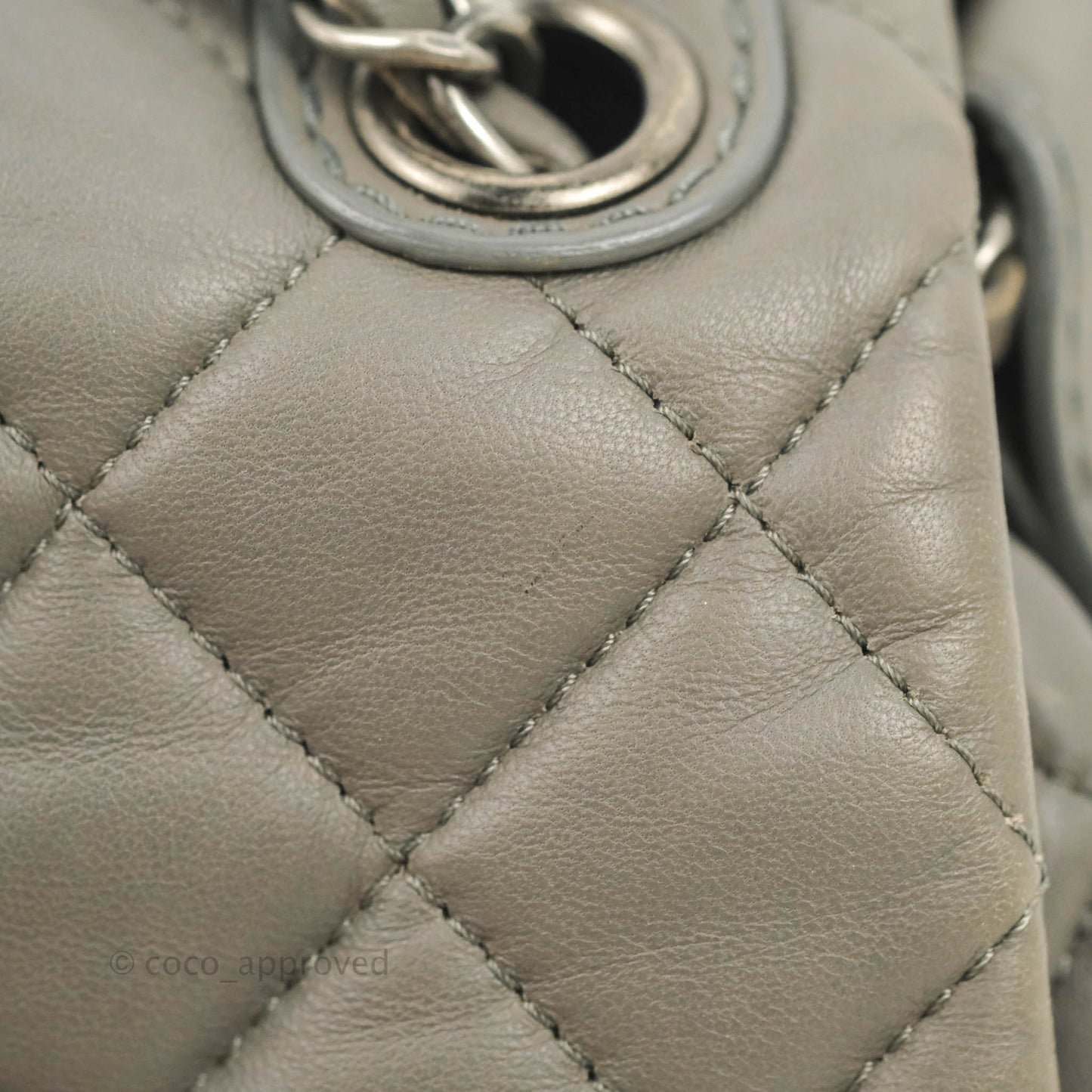 Chanel Medium Quilted Soft Accordion Flap Bag Grey Lambskin