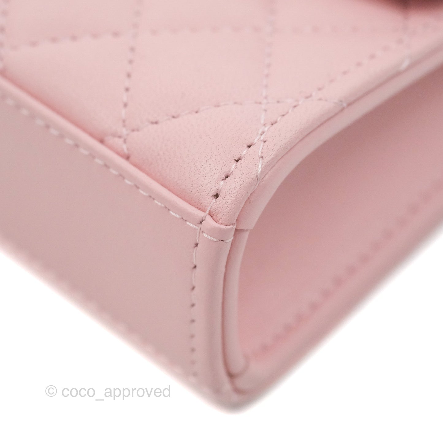 Chanel Enamel Top Handle Clutch with Chain Pink Lambskin Aged Gold Hardware