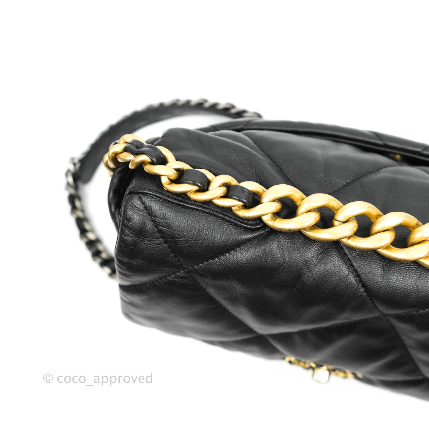 Chanel 19 Medium Black Goatskin Mixed Hardware
