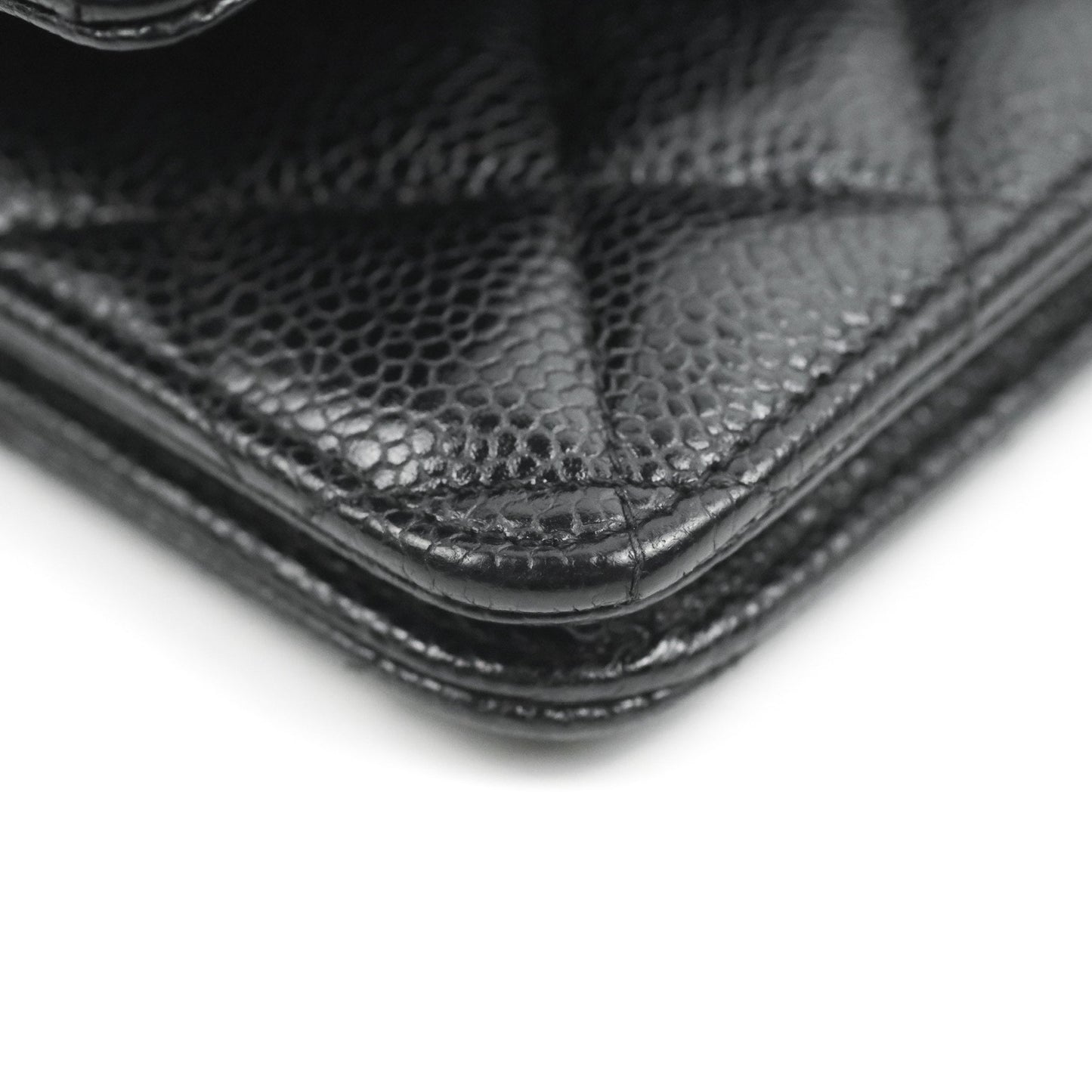 Chanel Quilted Classic WOC Black Caviar Gold Hardware