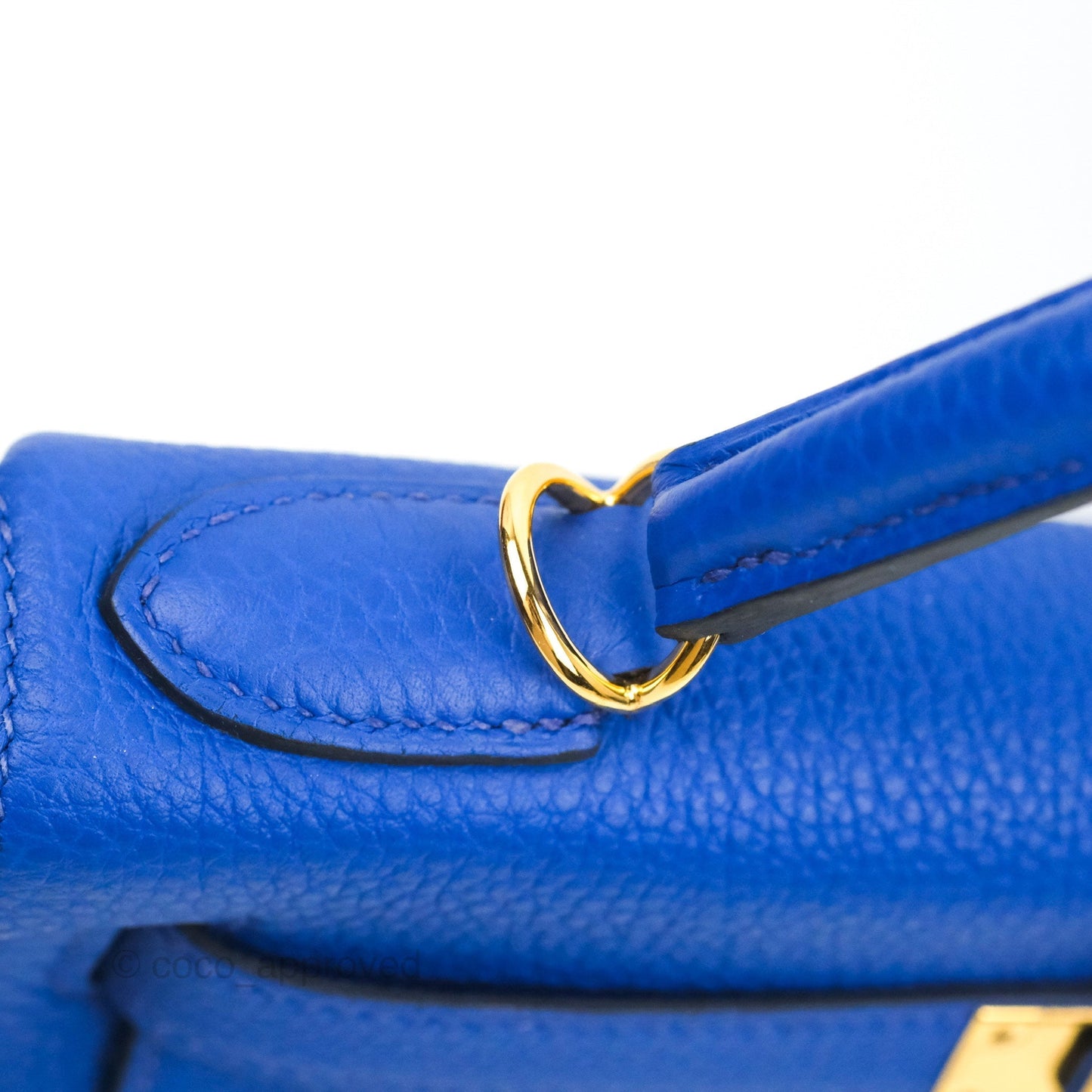 Hermès Kelly Retourne 28 Bleu Royal Togo Gold Hardware