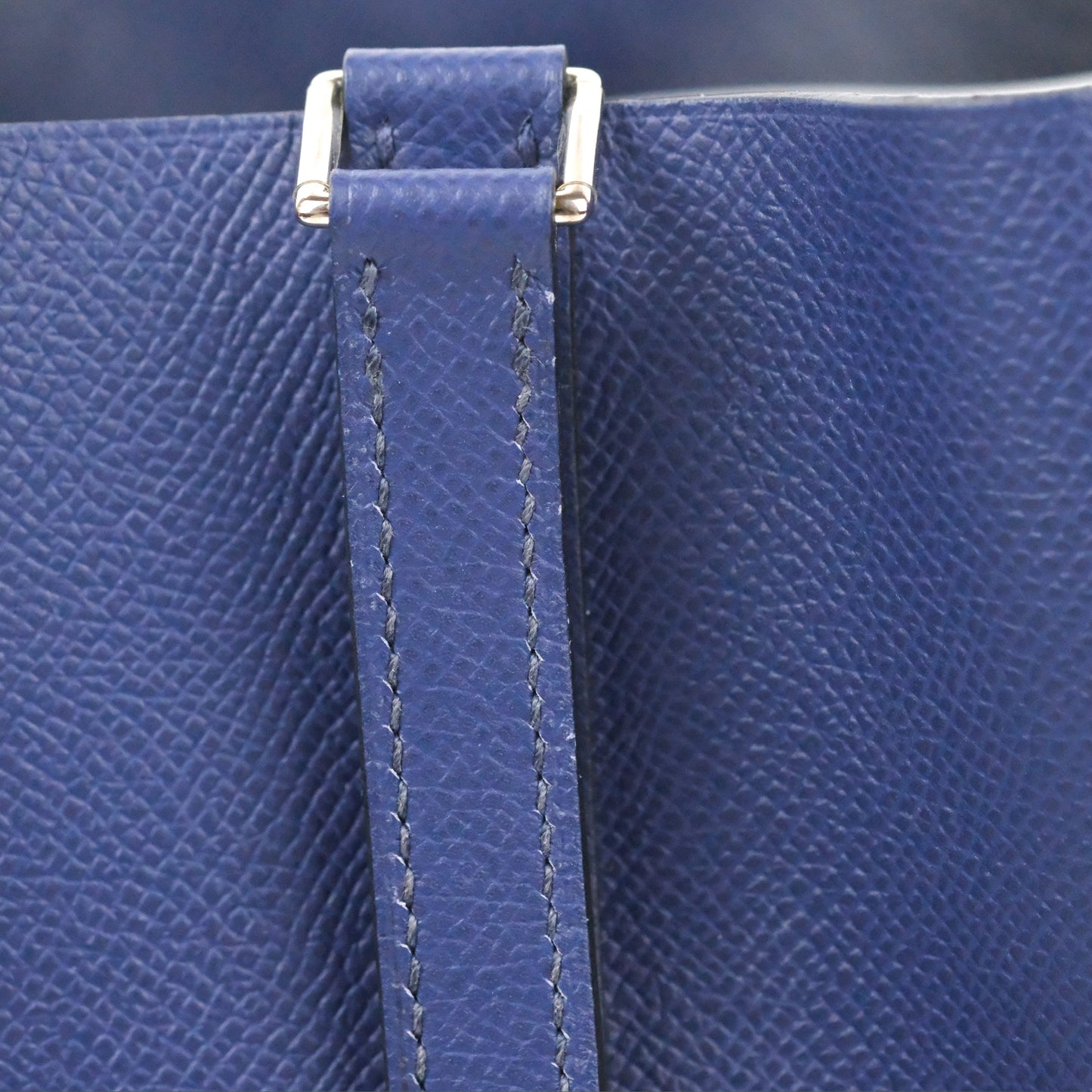 Hermès Tressage De Cuir Picotin Lock 22 Bleu Encre/Brique/Black Epsom Palladium Hardware