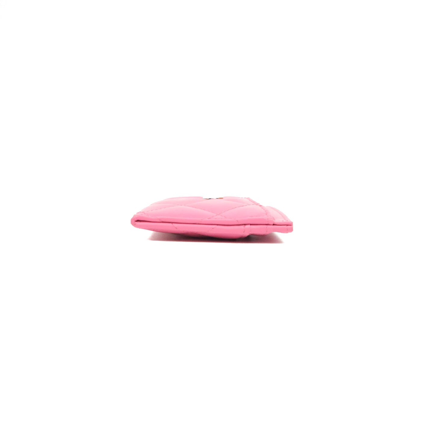 Chanel Classic Card Holder Pink Lambskin Rainbow Hardware