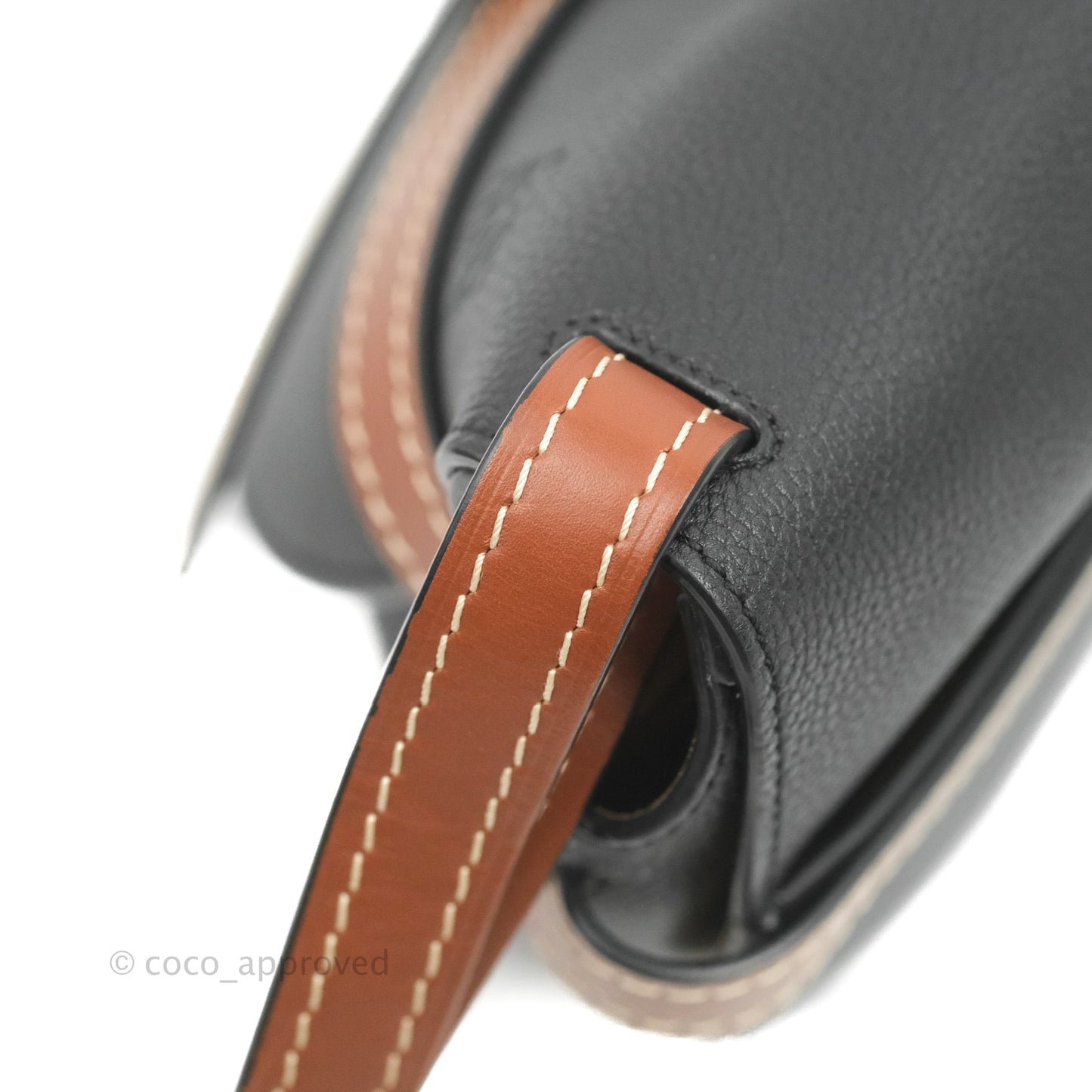 Loewe Small Gate Bag Black/Pecan Grained Calfskin