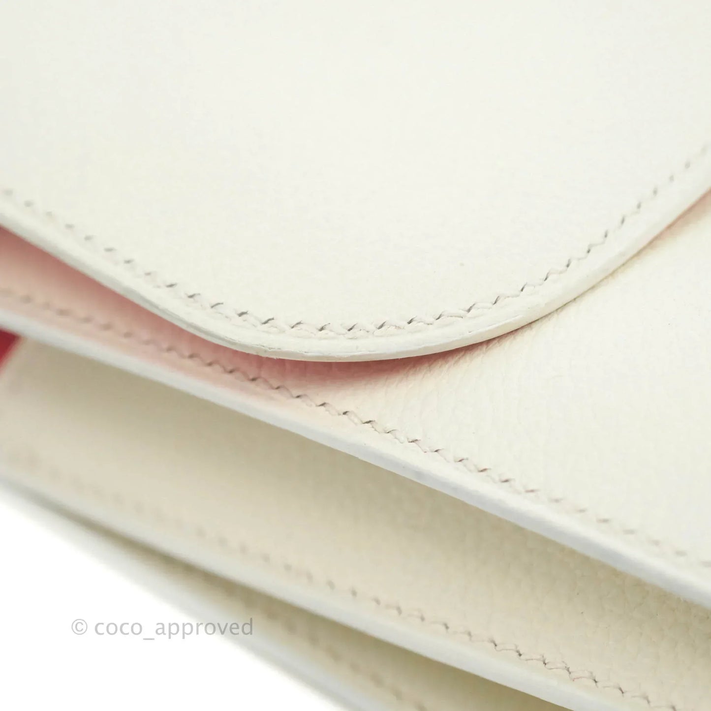 Hermès Constance HSS Mini 18cm White Evercolor Palladium Hardware