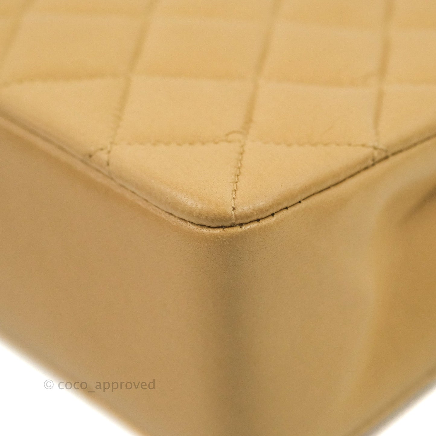 Chanel Vintage Mini Square Beige Lambskin 24K Gold Hardware