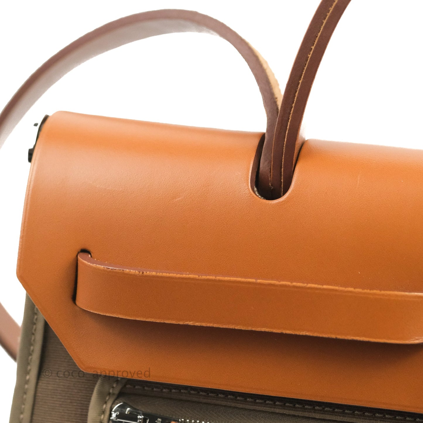 Hermès Herbag Zip 31 Etoupe/Fauve Canvas Palladium Hardware
