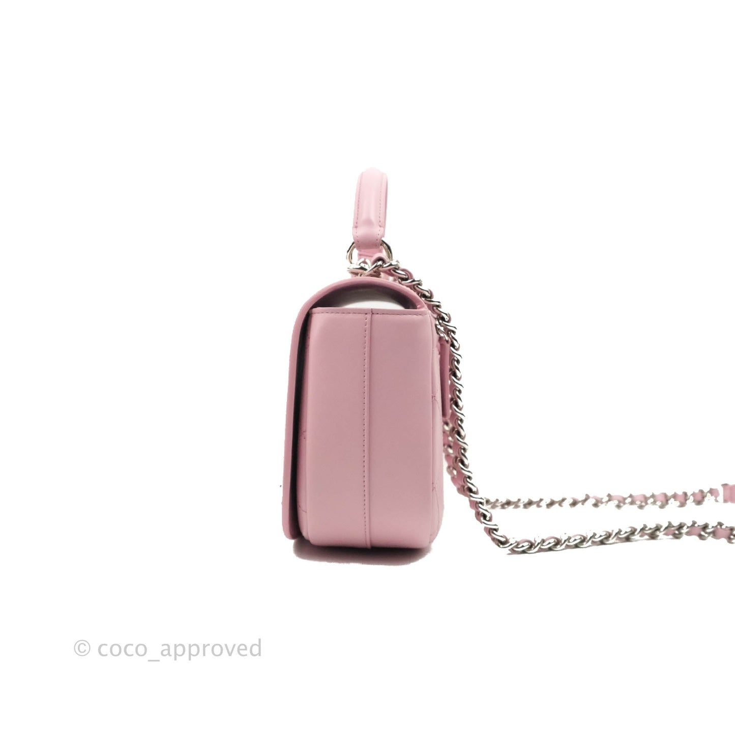 Chanel Stitched Ring My Bag Flap Crossbody Pink Calfskin