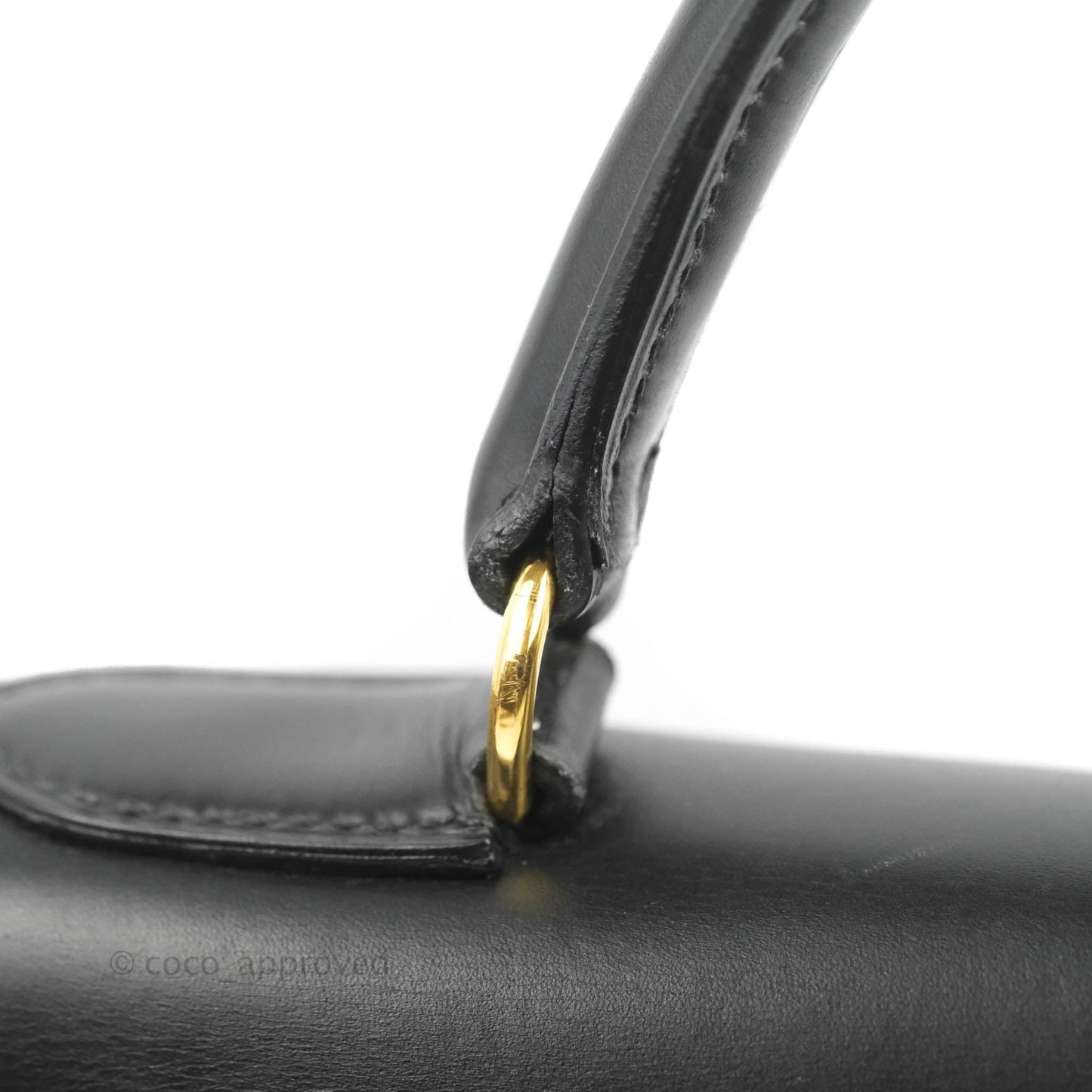 Hermès Kelly 28 Vintage Sellier Black Box Leather Gold Hardware