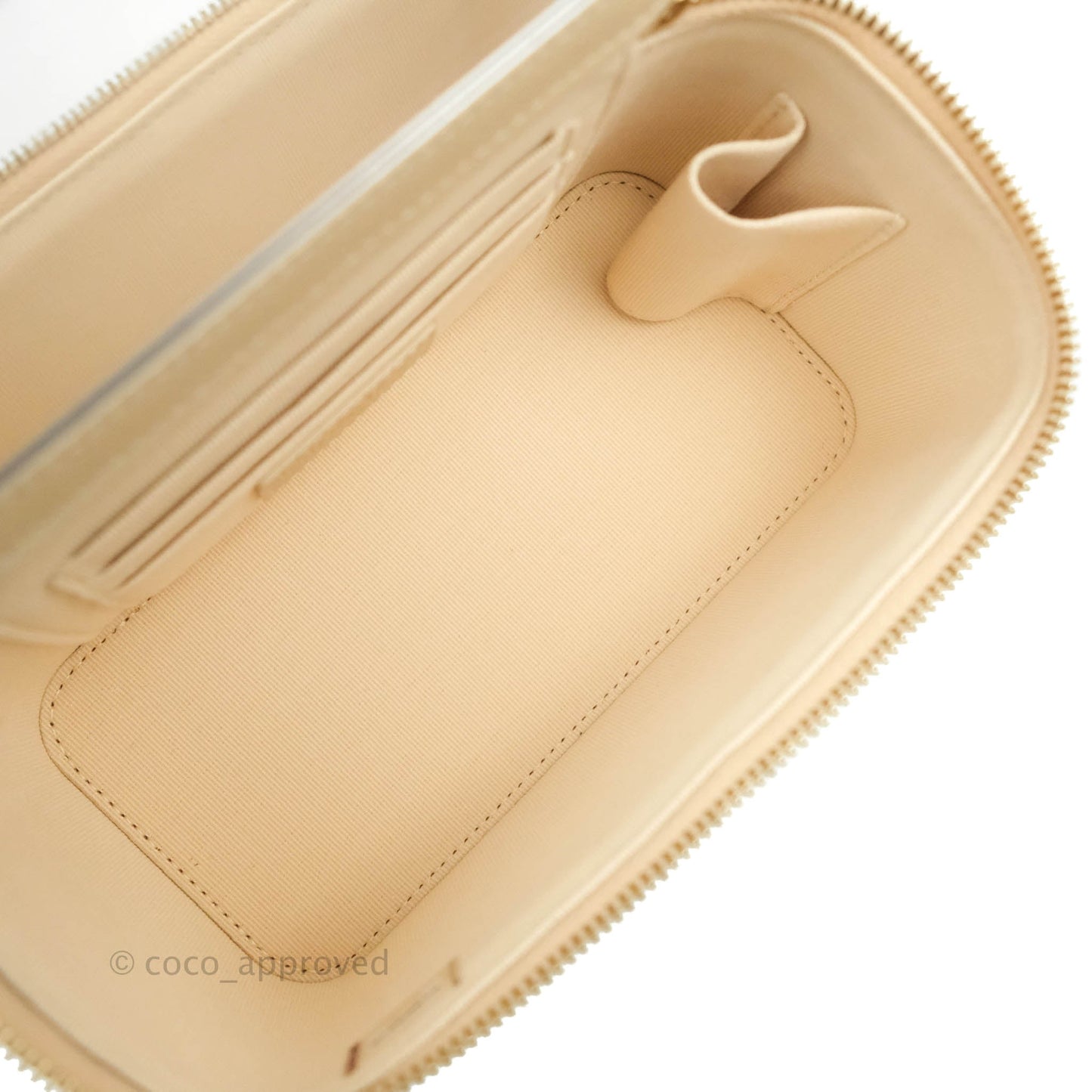 Chanel Vanity with CC Chain Light Beige Caviar Gold Hardware