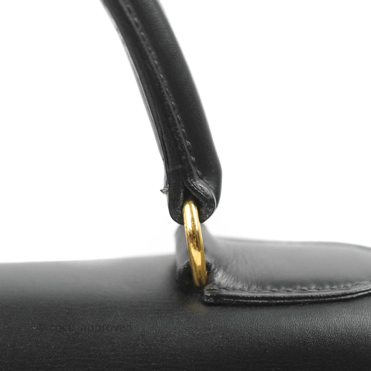 Hermès Kelly 28 Vintage Sellier Black Box Leather Gold Hardware