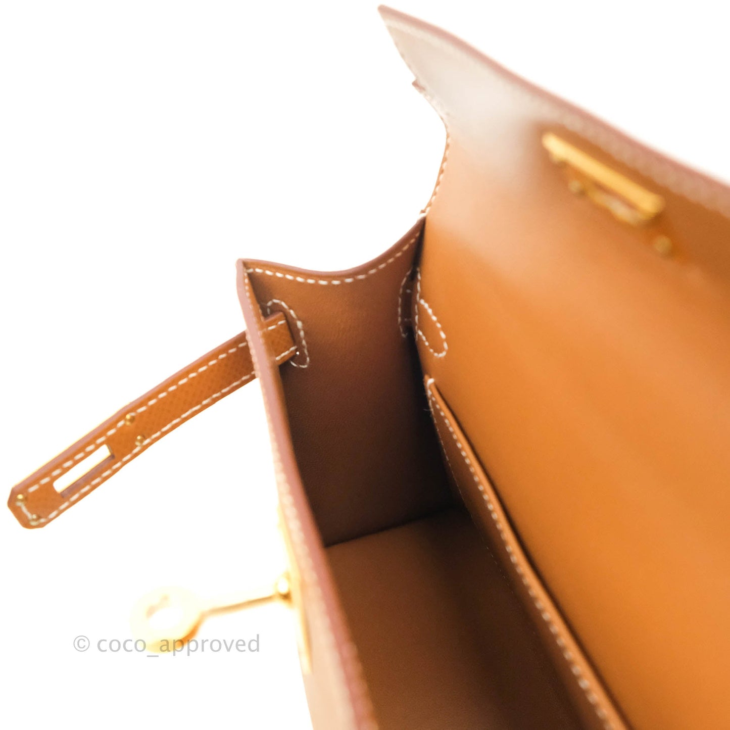 Hermès Mini Kelly II Gold Epsom Gold Hardware