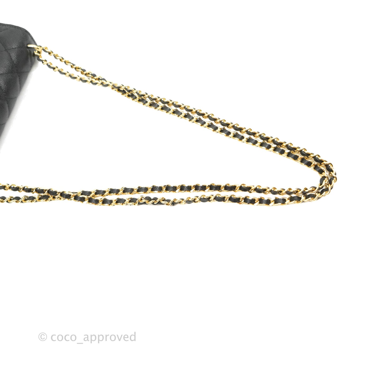 Chanel Quilted WOC Black Caviar Gold Hardware 22A