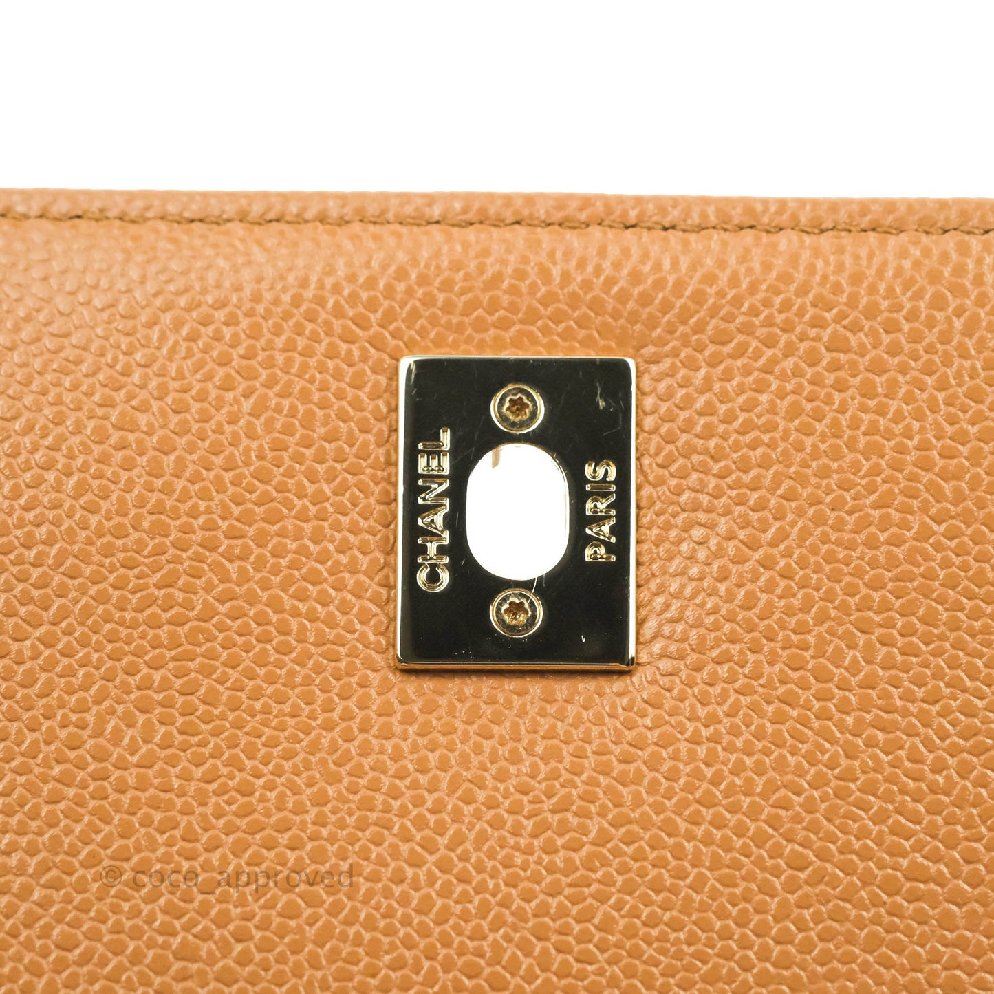 Chanel Quilted Medium Business Affinity Flap Caramel Caviar Gold Hardware 21P