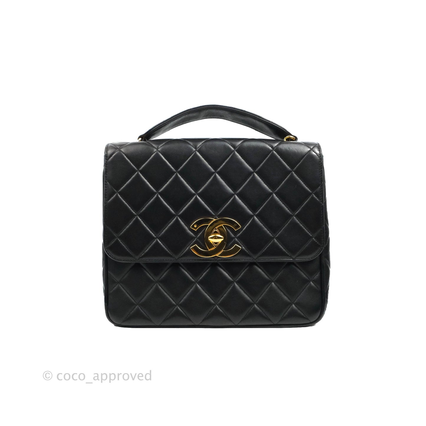 Chanel Quilted XL Vintage Black Lambskin Large 24K CC Bag