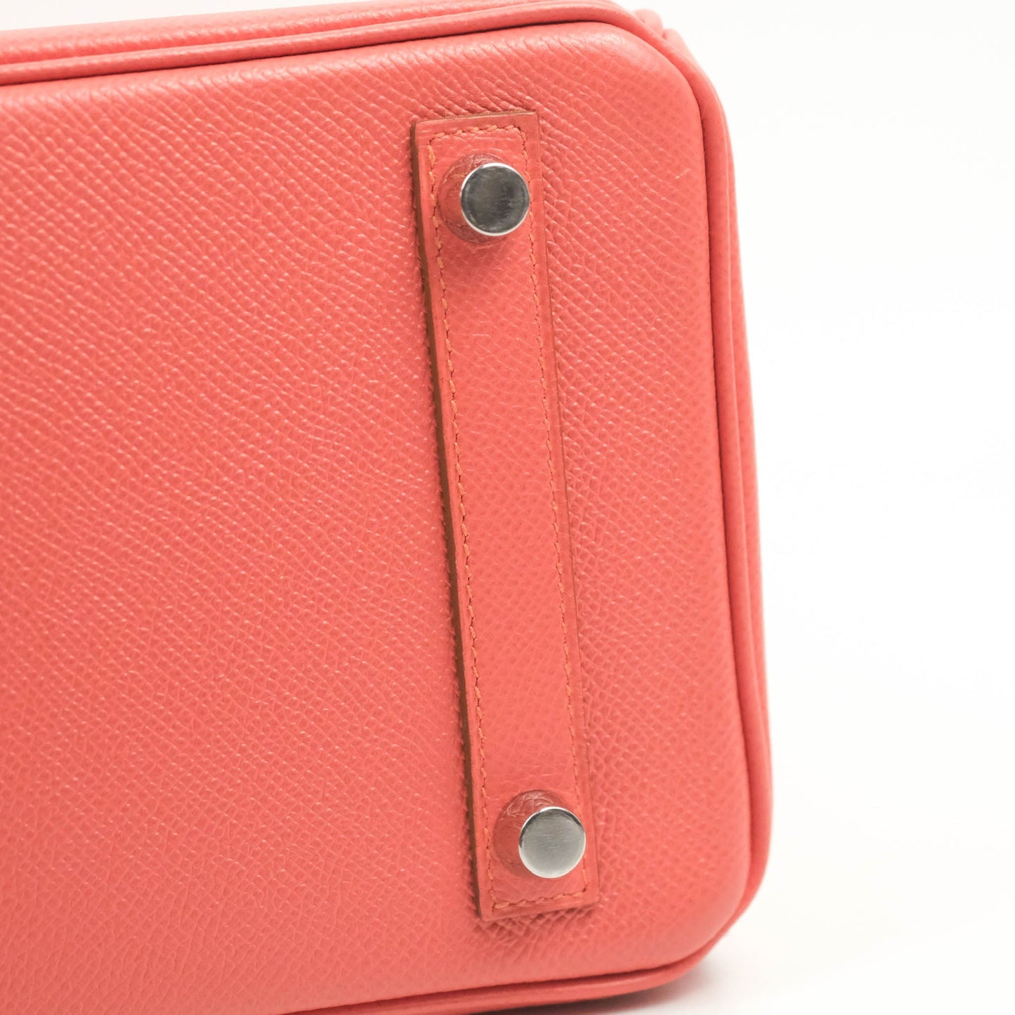 Hermes Birkin 25 Flamingo Epsom Palladium Hardware