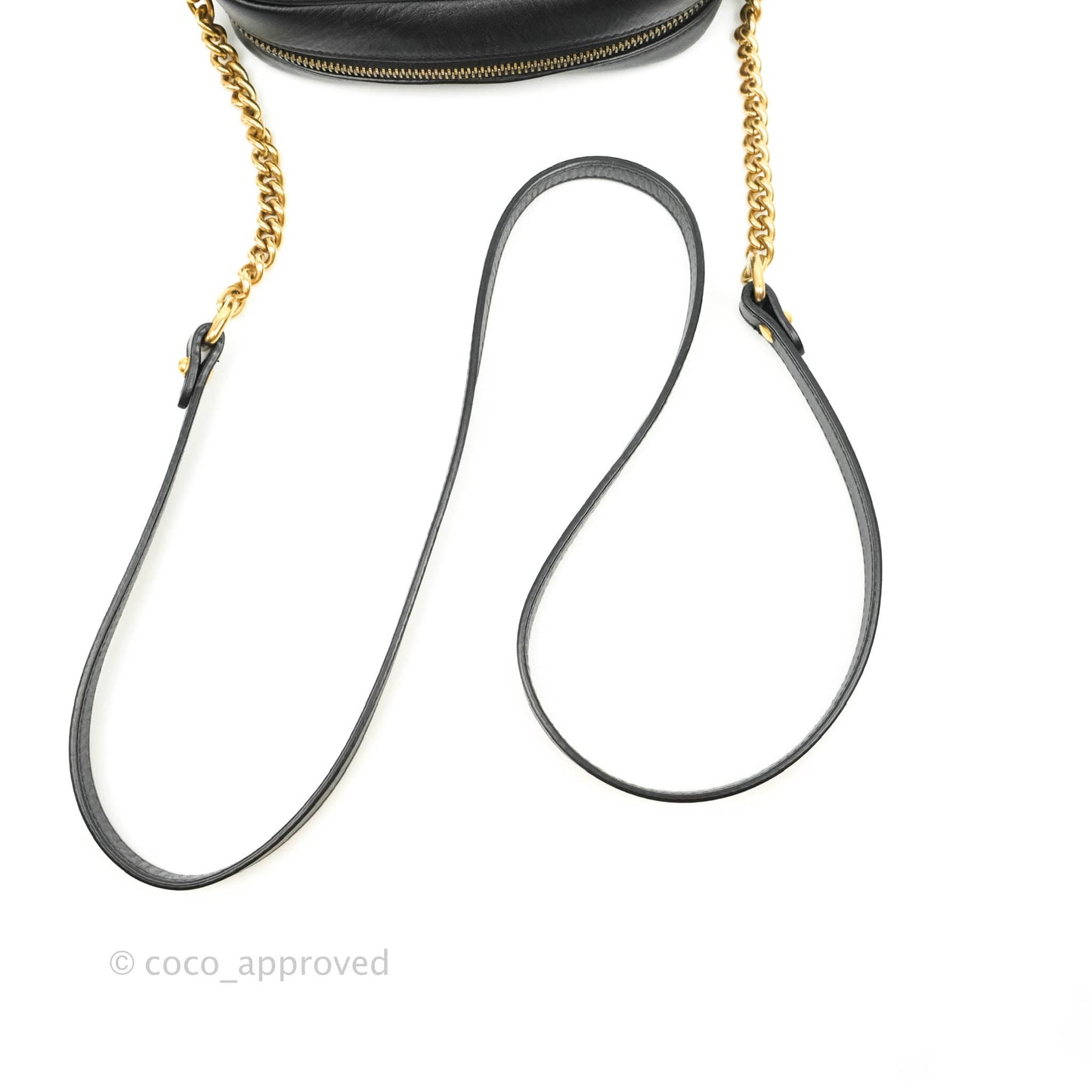 Gucci Mini Matelasse GG Marmont Camera Bag Black Calfskin Gold Hardware