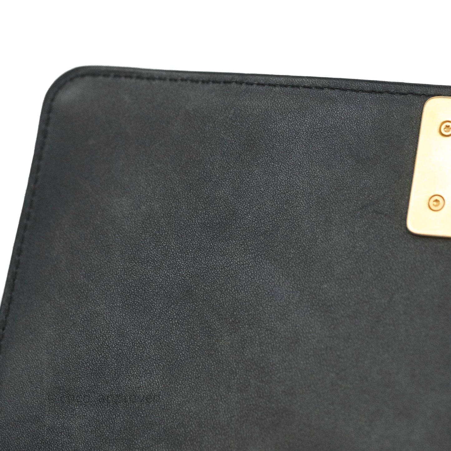 Chanel Quilted Medium Boy Black Lambskin Gold Hardware