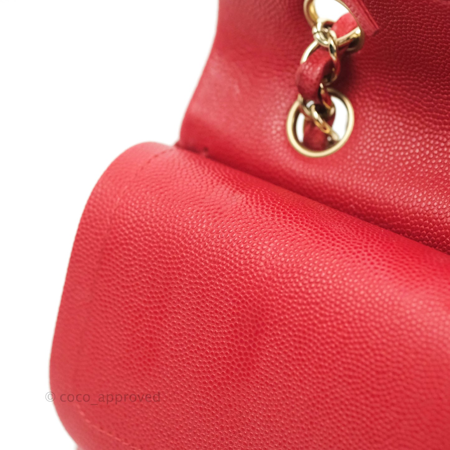 Chanel Classic M/L Medium Double Flap Red Caviar Gold Hardware