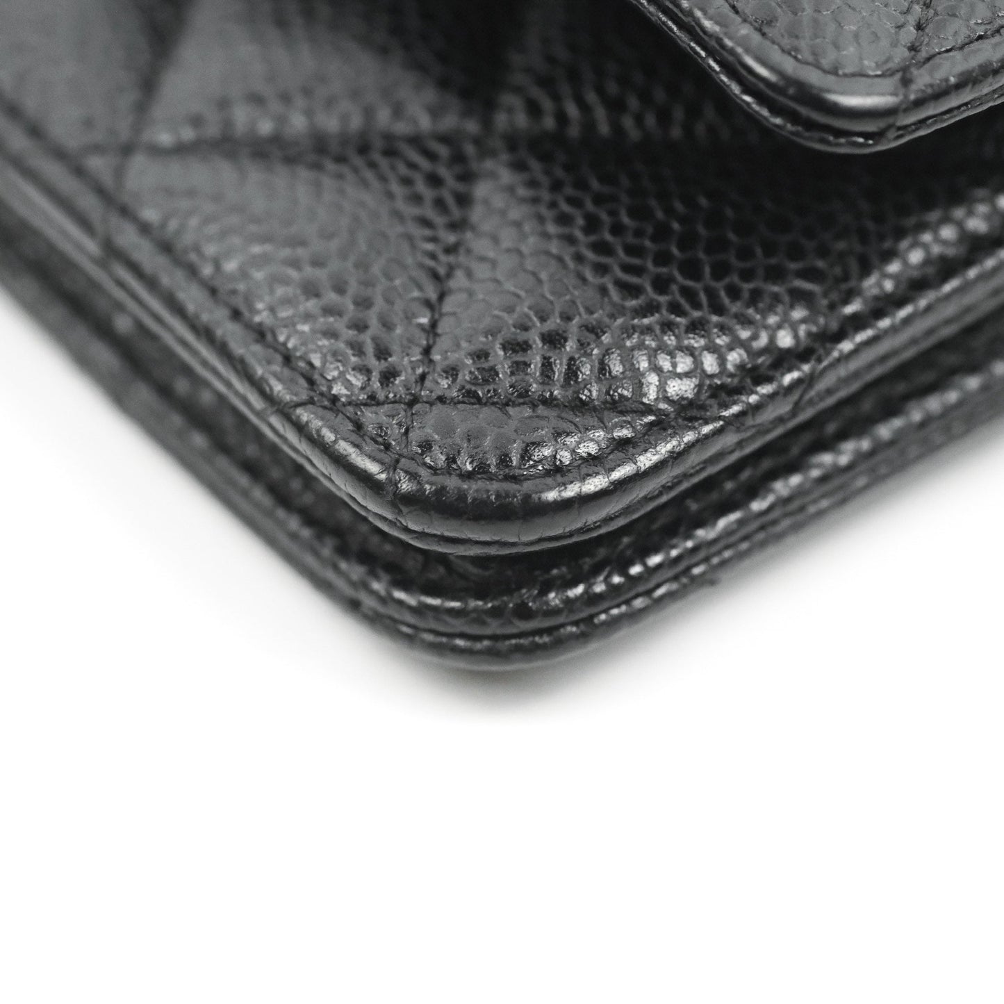 Chanel Quilted Classic WOC Black Caviar Gold Hardware