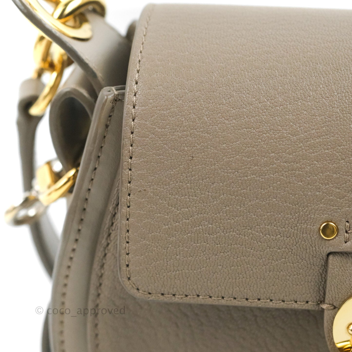 Chloé Small Tess Bag Motty Grey Grained Calfskin