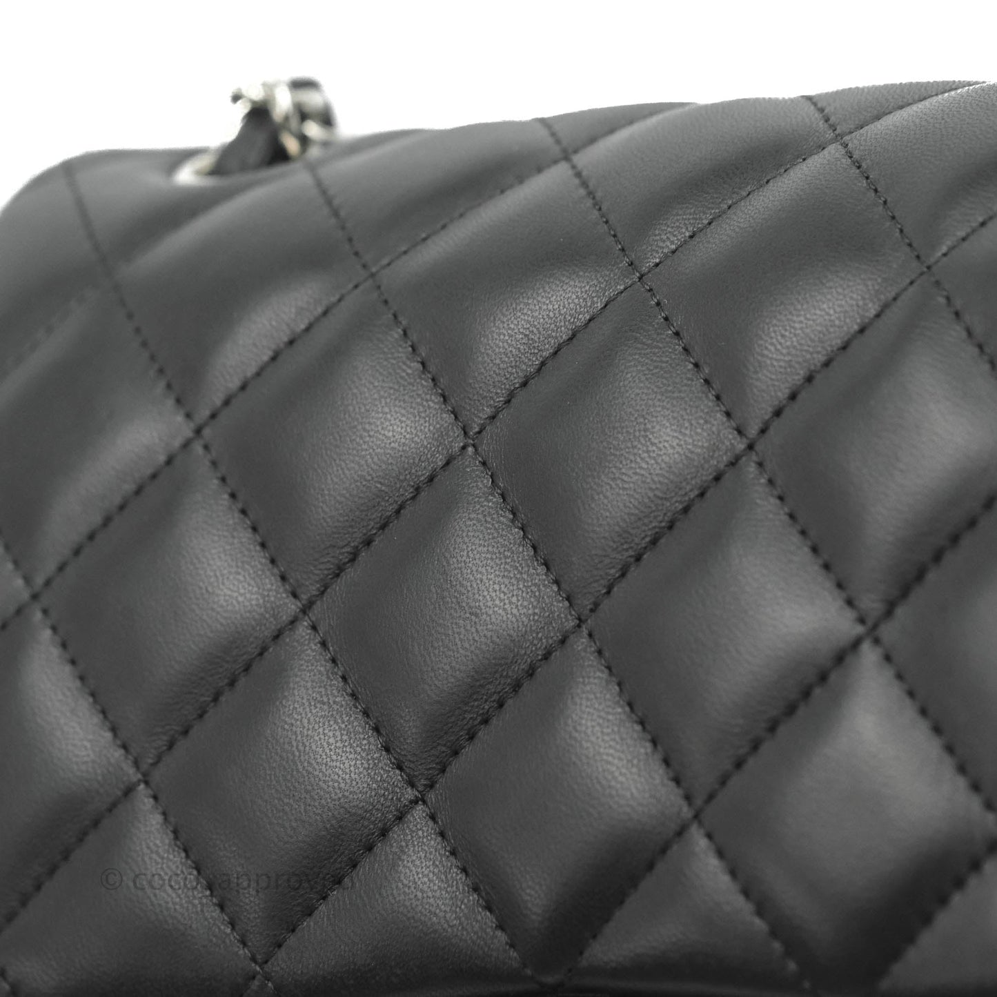 Chanel Jumbo Double Flap Black Lambskin Silver Hardware⁣⁣