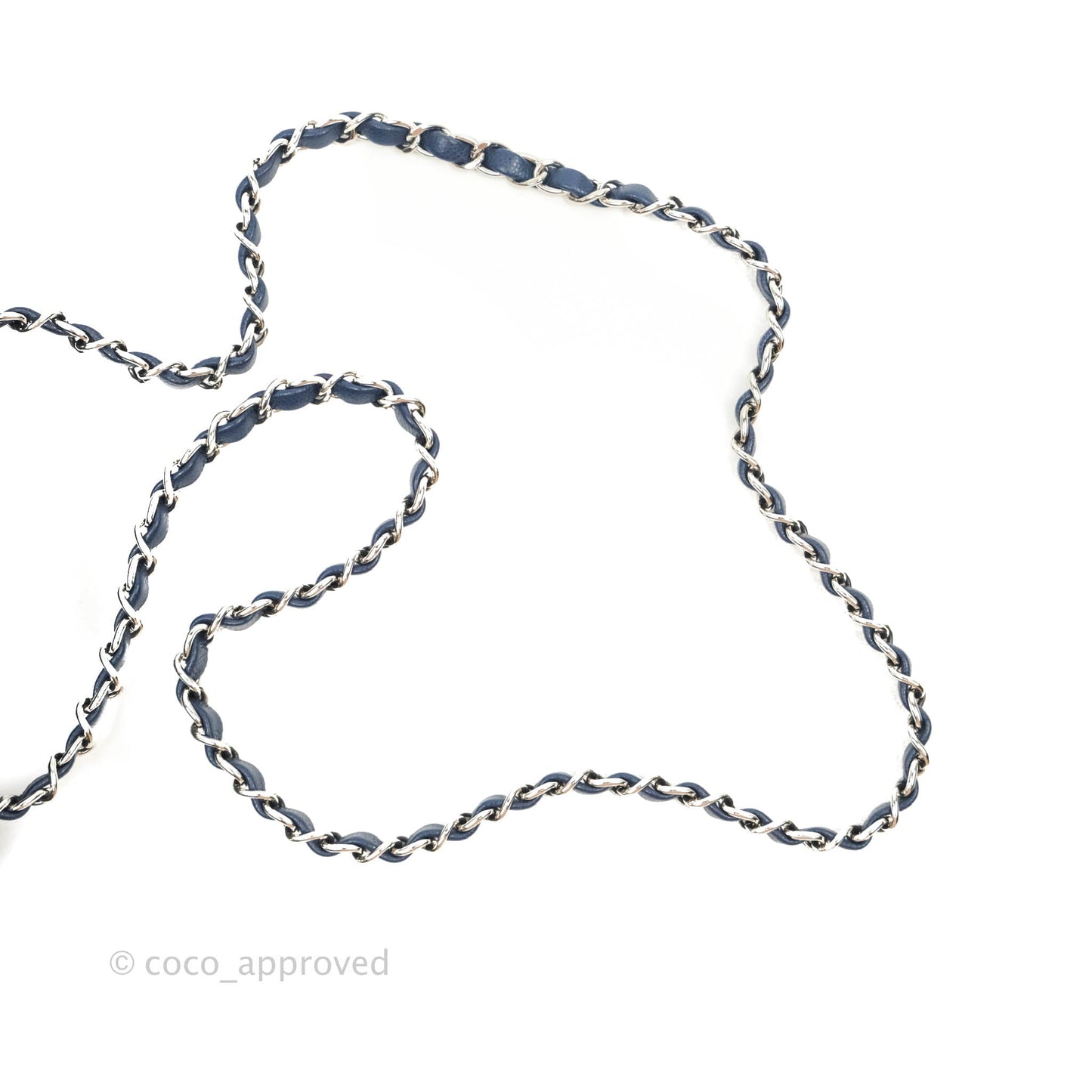 Chanel Quilted Mini Rectangular Flap Blue Caviar Silver Hardware 17B