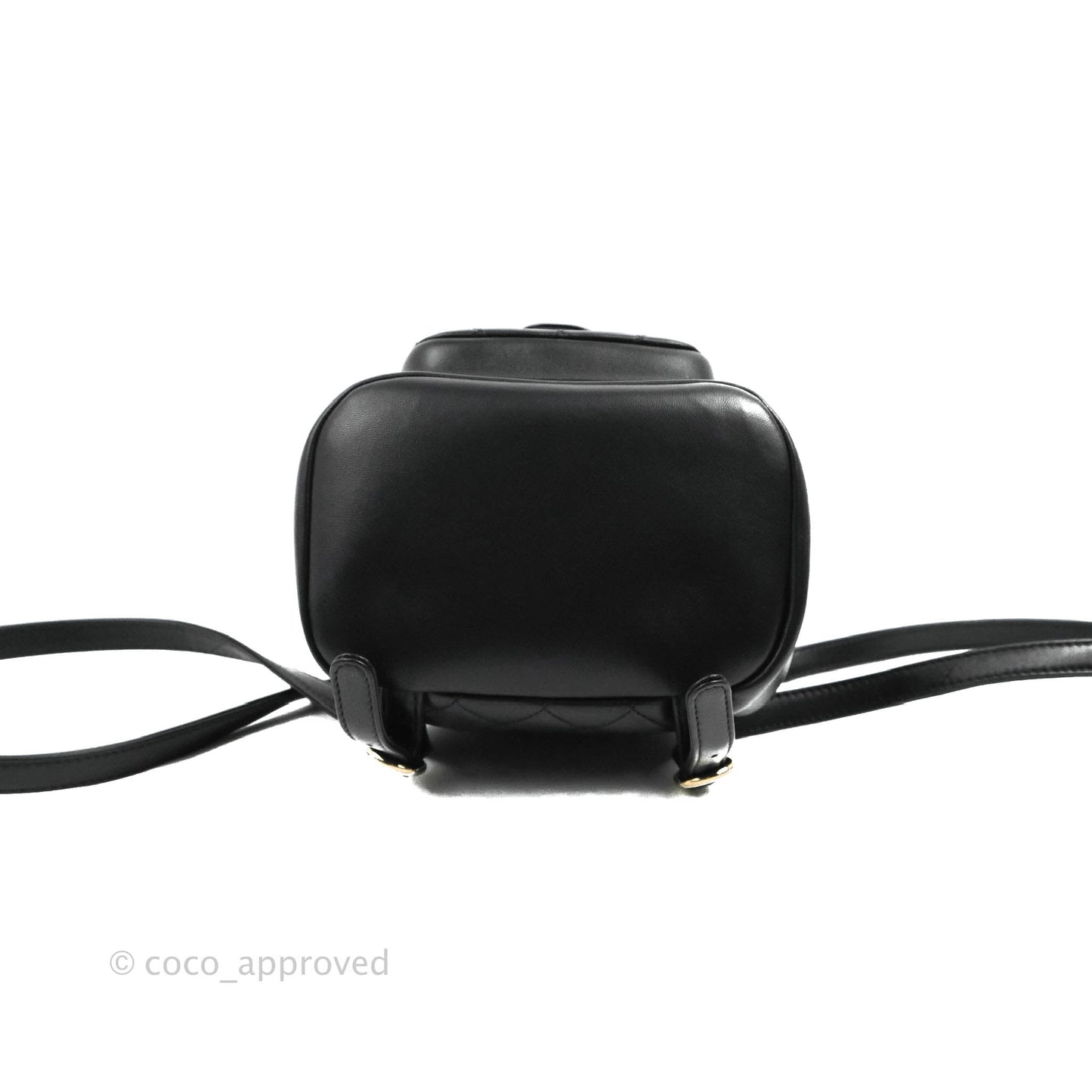 Chanel Quilted Small Duma Drawstring Backpack Black Lambskin 22A