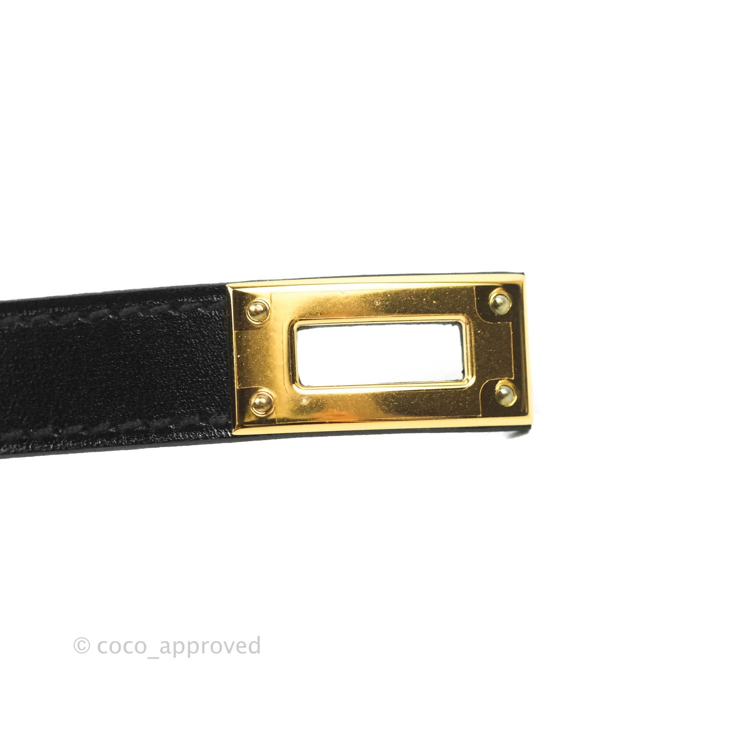 Hermès Kelly Double Tour Swift Bracelet in Black Gold Hardware
