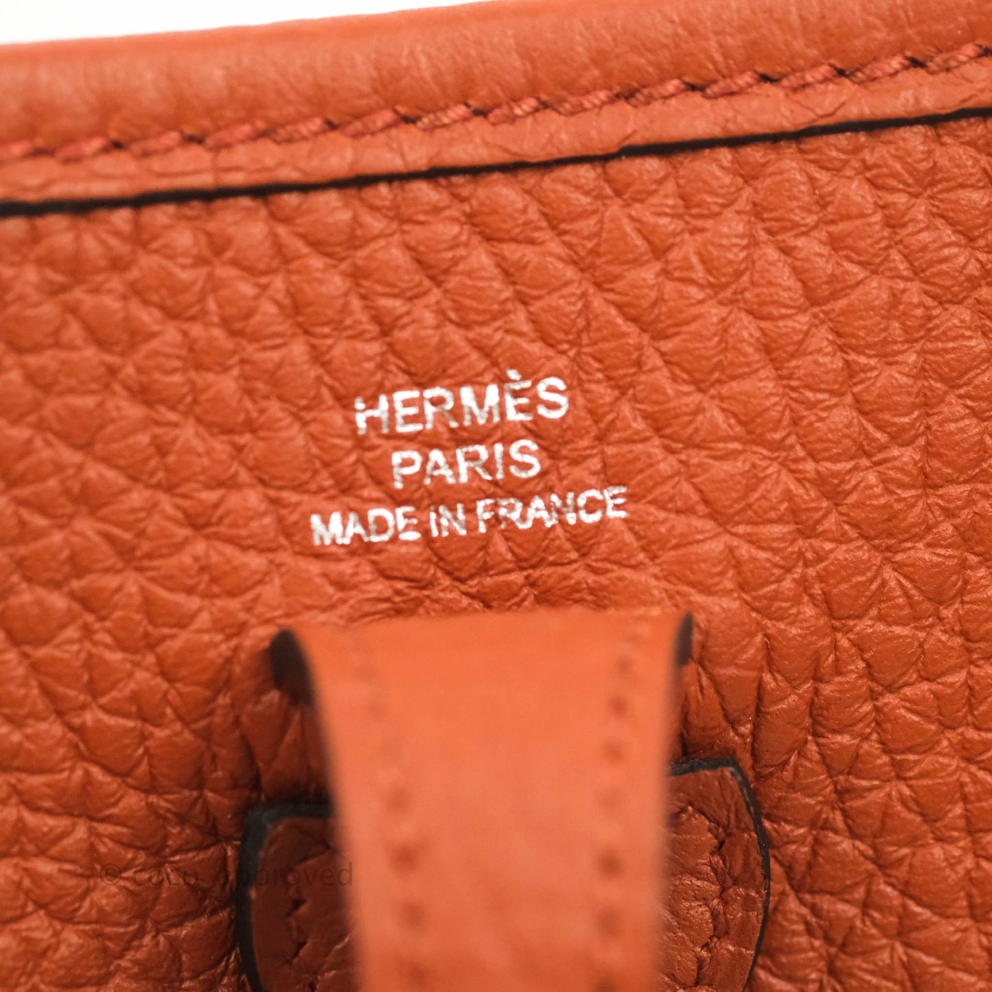 Hermès Mini Evelyne 16 Brick Clemence Palladium Hardware
