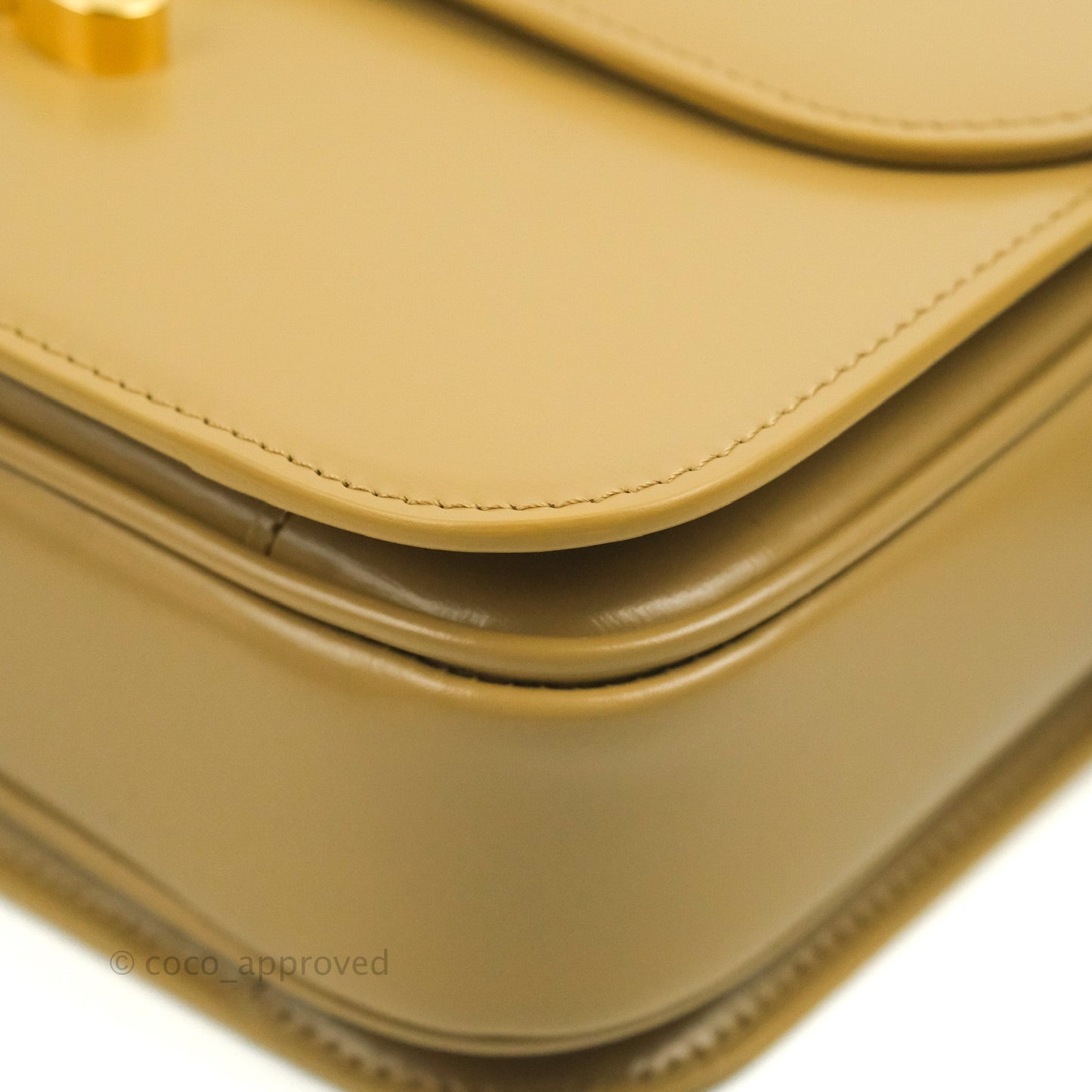 Celine Medium Triomphe Bag Olive Shiny Calfskin