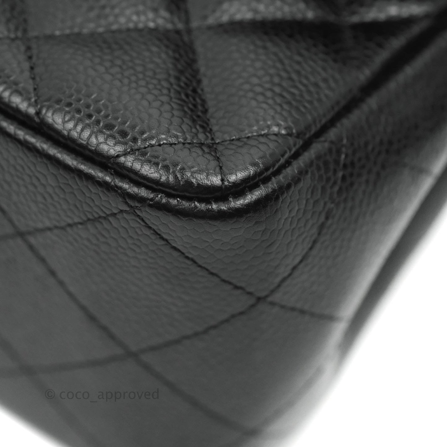 Chanel Jumbo Double Flap Black Caviar Silver Hardware⁣⁣