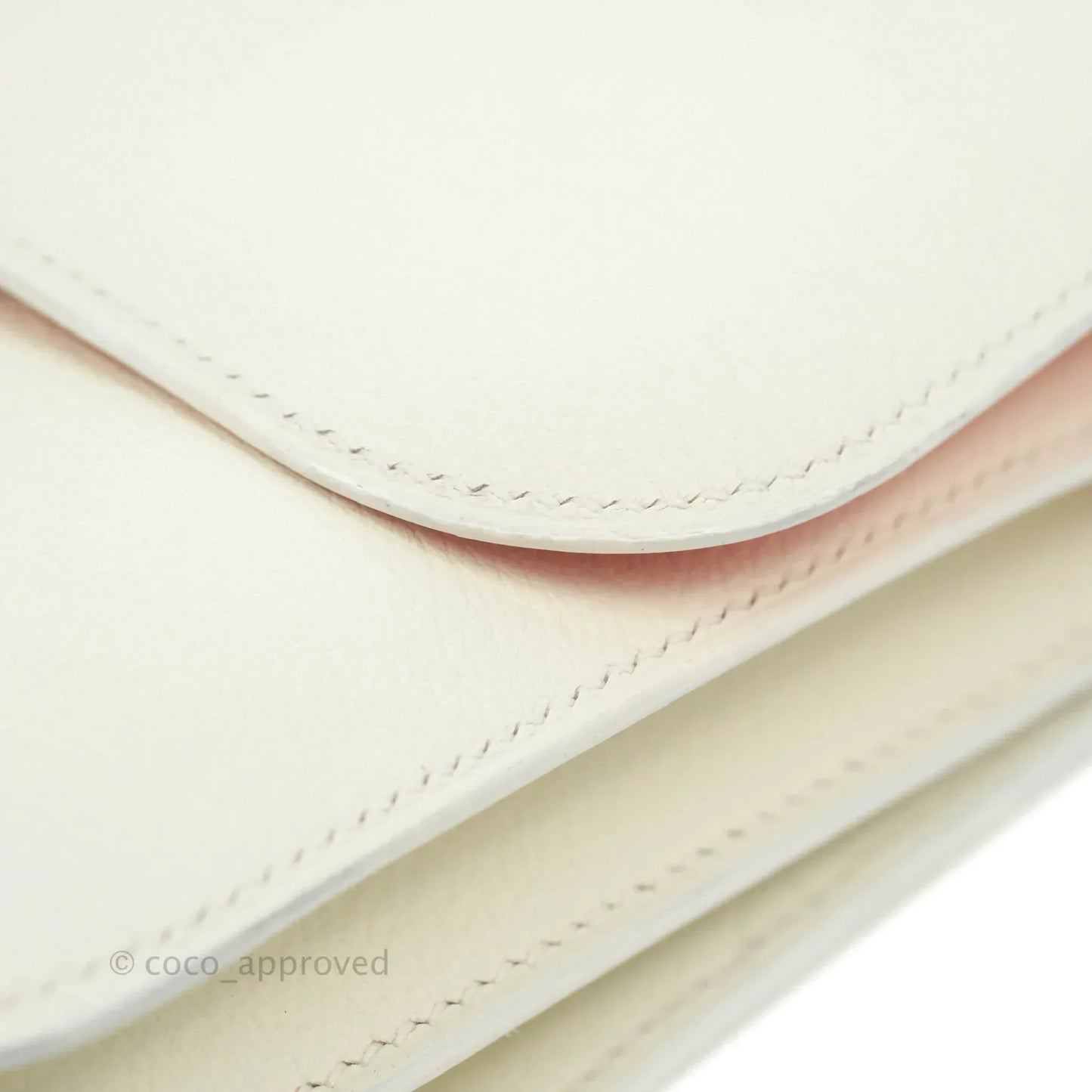 Hermès Constance HSS Mini 18cm White Evercolor Palladium Hardware