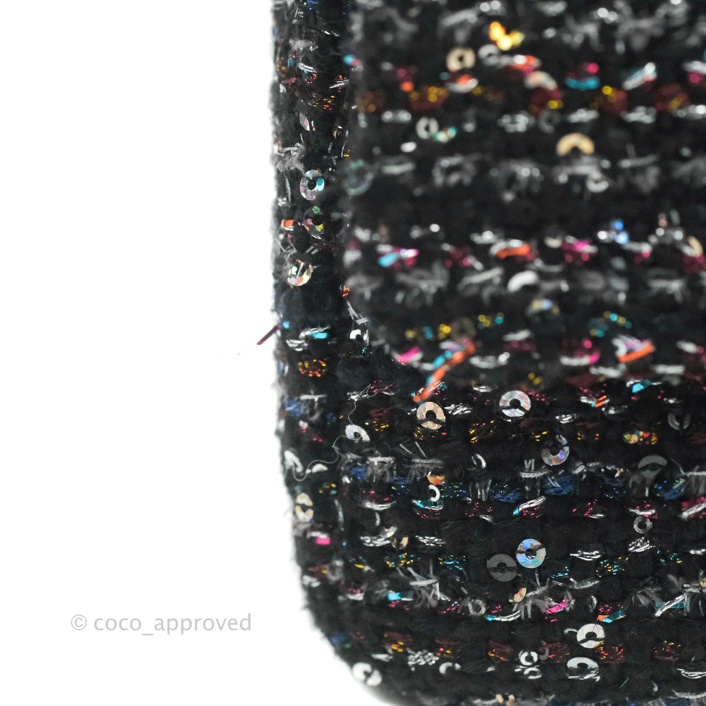 Chanel 19 Tweed Sequin Quilted Flap Black Multicolor