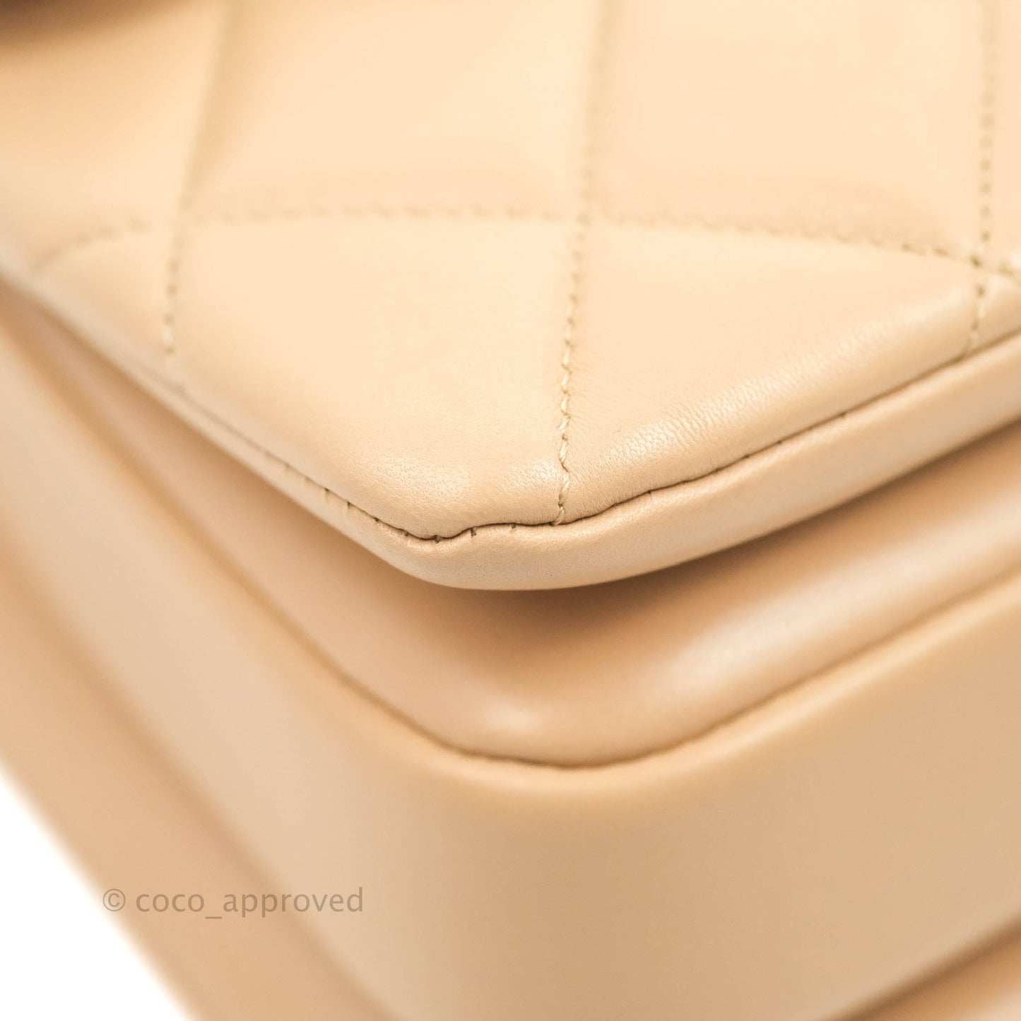 Chanel Trendy CC Small Beige Lambskin Gold Hardware 22S