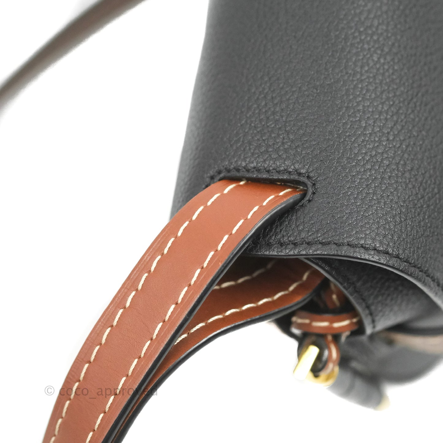 Loewe Small Gate Bag Black/Pecan Grained Calfskin
