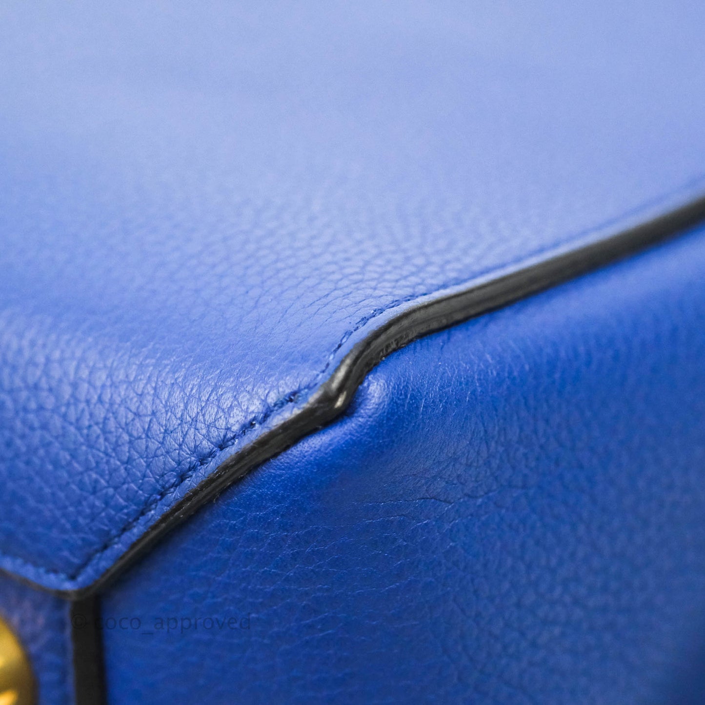 Celine Mini Belt Bag Blue Grained Calfskin Gold Hardware