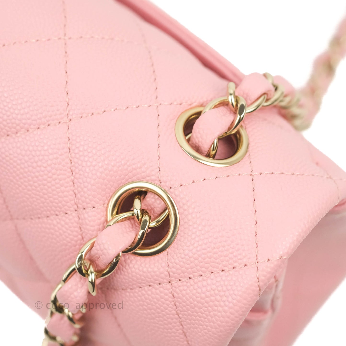 Chanel Classic Small S/M Flap Pink Caviar Gold Hardware 22C