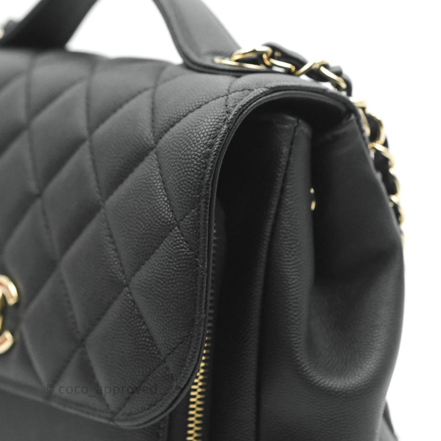Chanel Quilted Medium Business Affinity Flap Black Caviar Gold Hardware
