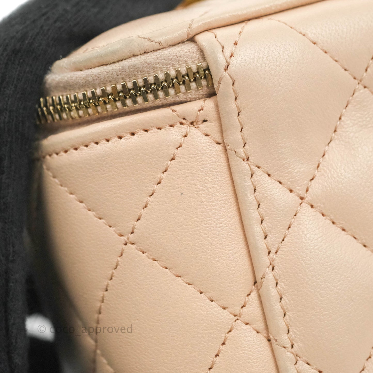 Chanel Classic Mini Pearl Crush Vanity With Chain Light Pink Lambskin Aged Gold Hardware