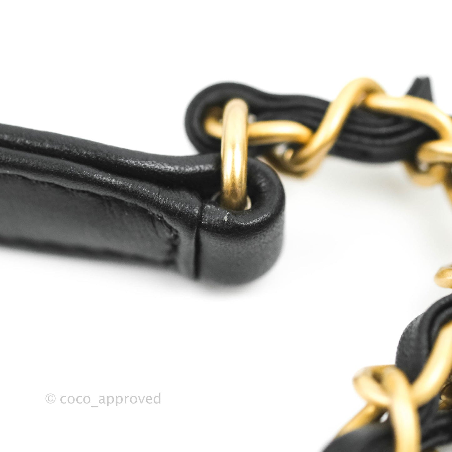 Chanel Small Chain Bar Flap Bag Black Calfskin Aged Gold Hardware