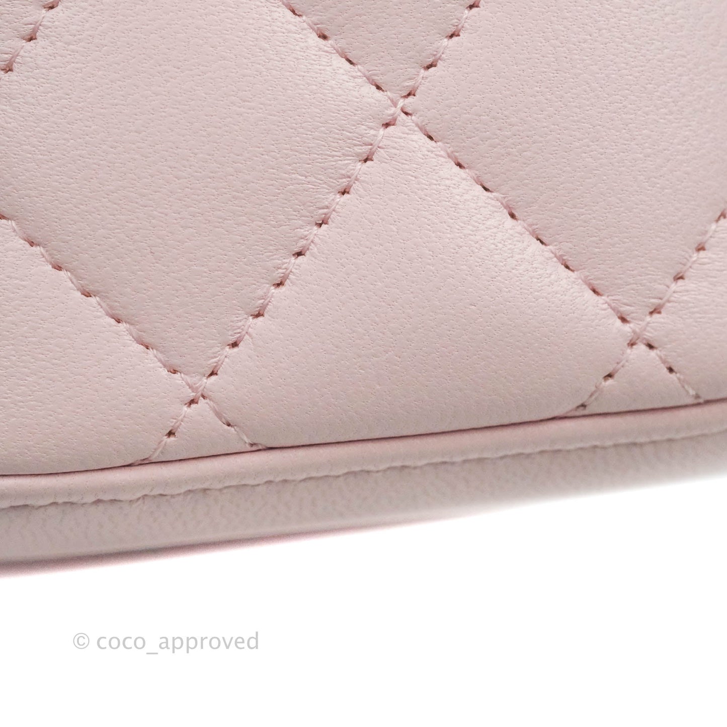 Chanel Top Handle Vanity with Chain Light Pink Lambskin Gold Hardware