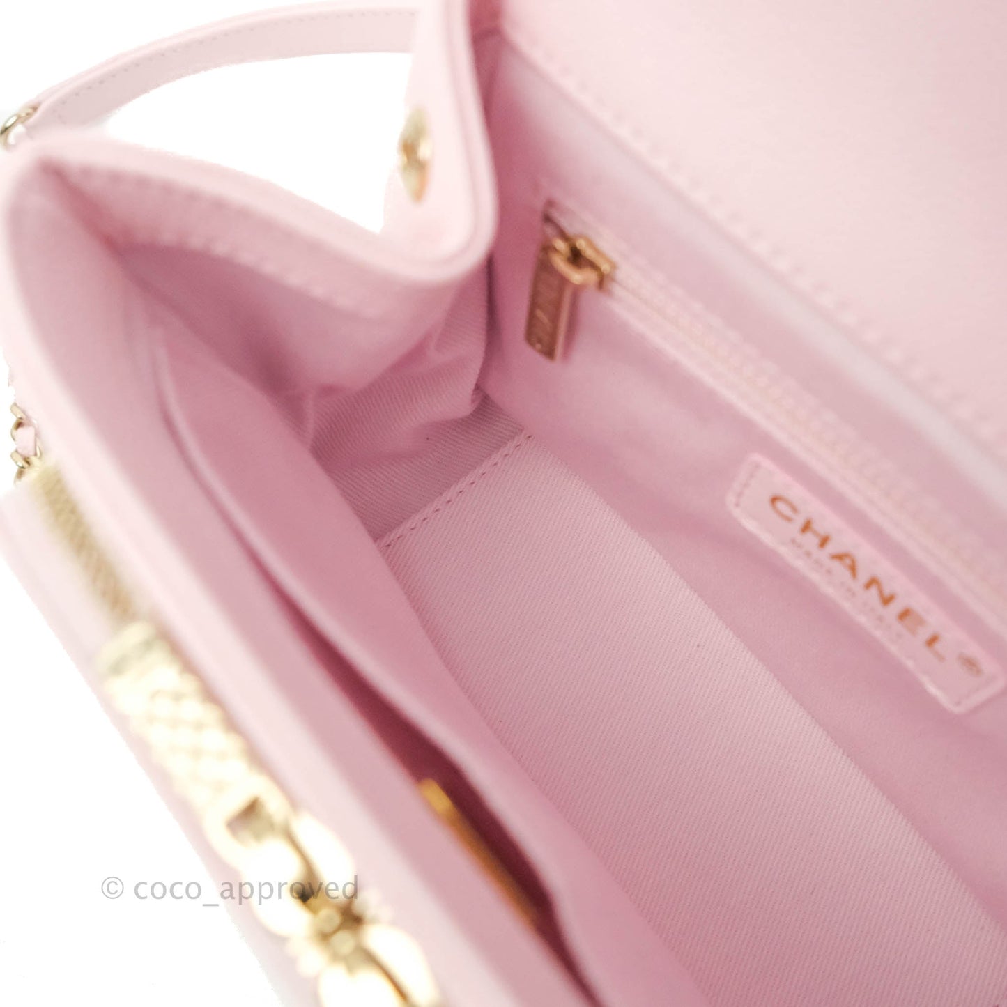 Chanel Quilted Small Business Affinity Flap Pink Caviar Gold Hardware